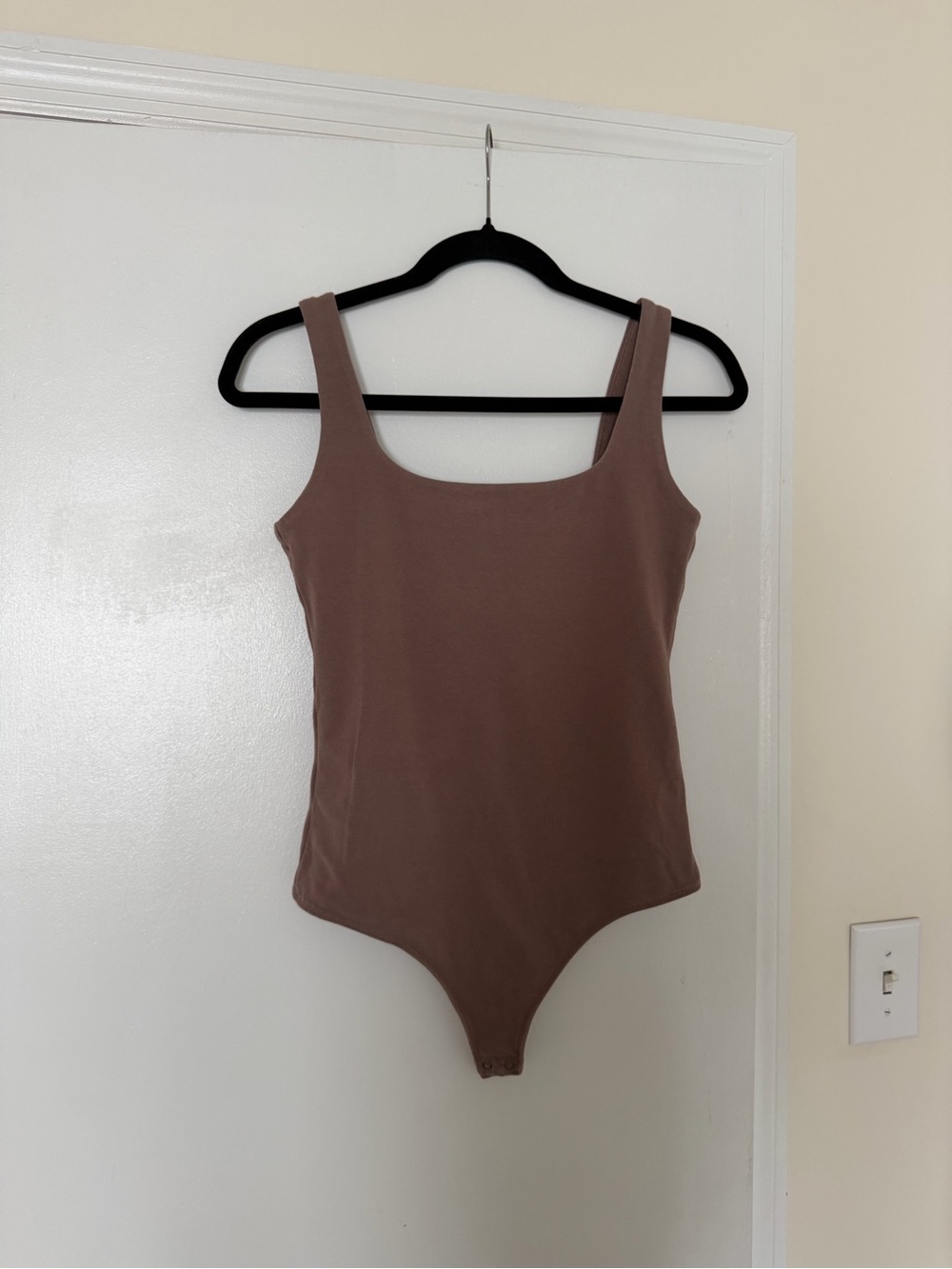 Abercrombie & Fitch Soft AF Collection Mauve Brown Square Neck Bodysuit Tank